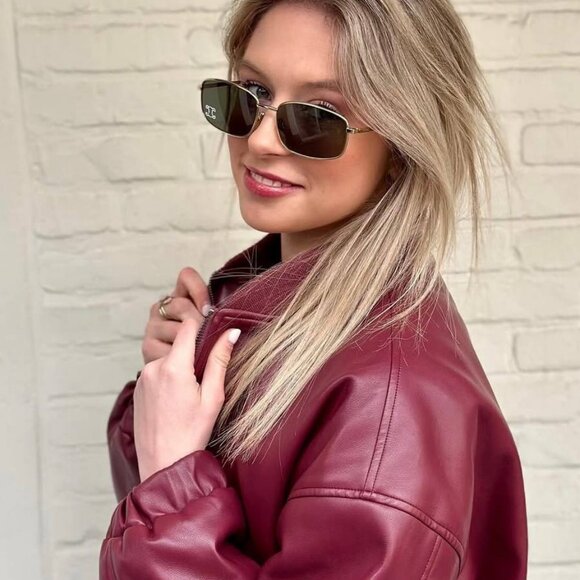 Celine CL40285U RHINESTONE TRIOMPHE 30N Sunglasses Gold Rectangle Frame - Picture 4 of 10